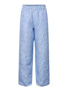 Брюки свободного кроя PIECES Evelyn, цвет Smoke blue/Light blue