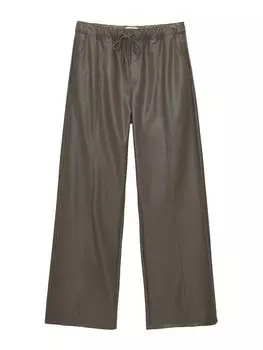 Брюки свободного кроя Pull&Bear, хаки