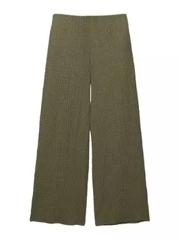 Брюки свободного кроя Pull&Bear, оливковый