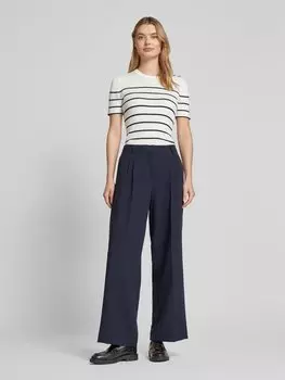 Брюки свободного кроя с эластичным поясом Milano Italy, темно-синий