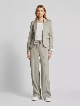 Брюки свободного кроя с декоративными швами и содержанием вискозы, модель «Дженни» Kaffe, серо-коричневый