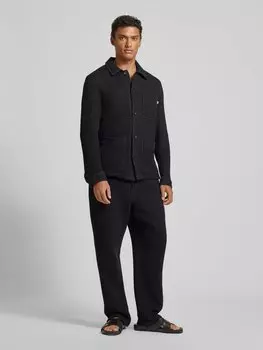 Брюки свободного кроя с фактурным узором ROTHOLZ, черный