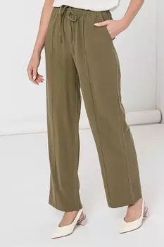 Брюки свободного кроя с завязками Jdy, зеленый