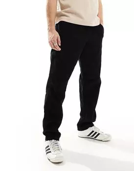 Брюки свободного кроя с завязками на шнурке черного цвета Jack & Jones
