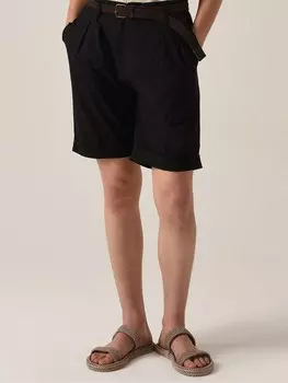 Брюки свободного кроя со складкой спереди Antioch, черный