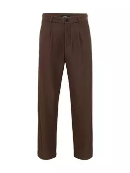 Брюки свободного кроя со складкой спереди Antioch, коричневый