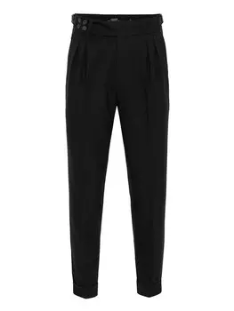 Брюки свободного кроя со складкой спереди Antioch, черный