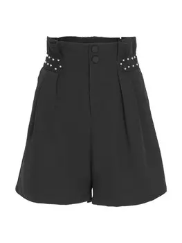 Брюки свободного кроя со складкой спереди Influencer, черный