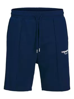 Брюки свободного кроя со складкой спереди JACK & JONES JPSTKANE JJVESTERBRO, морской синий