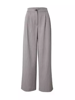 Брюки свободного кроя со складкой спереди Noisy may NMVERA, серый