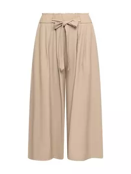 Брюки свободного кроя со складкой спереди Quiosque, бежевый
