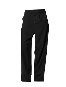 Брюки свободного кроя со складкой спереди VAMOS CLO Columbia, черный