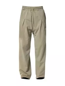 Брюки свободного кроя со складкой спереди VAMOS CLO Haltom City, хаки