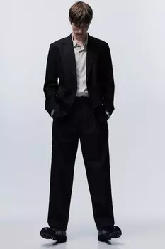 Брюки свободного покроя H&M, черный