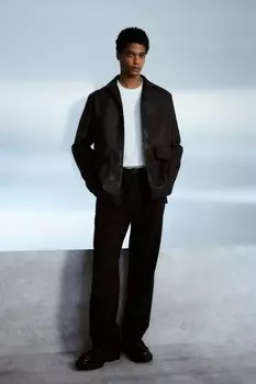 Брюки свободного покроя H&M, черный