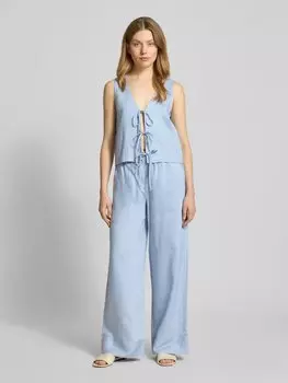 Брюки свободного покроя с эластичным поясом, модель «COCCIO» Marella, светло-голубой