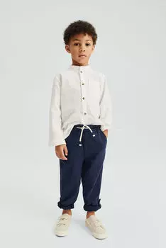 Брюки свободного покроя с подкатами H&M, синий