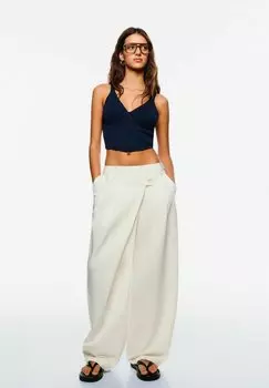 Брюки TAILORED Bershka, бежевый