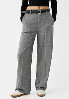 Брюки TAILORED Bershka, серый