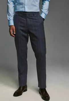 Брюки TAILORED FIT BRUSHED CHECK REGULAR FIT Next, синий