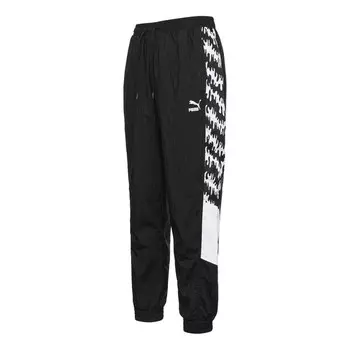 Брюки tailored for sport og ao track pants 'black white' Puma, черный