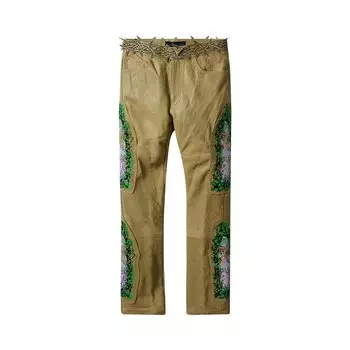 Брюки Тан со стеклянными шипами Who Decdes War Garden