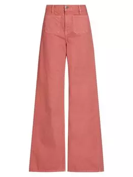 Брюки Taylor с широкими штанинами и карманами спереди Veronica Beard, роза