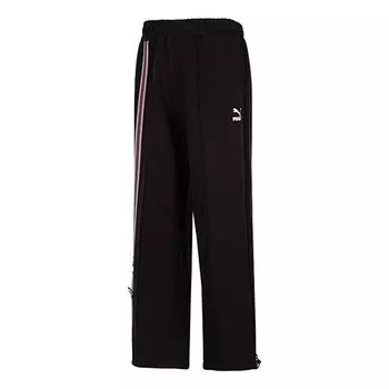 Брюки team badge straight-leg pants 'black' Puma, черный
