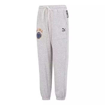 Брюки team pants tr logo pants 'grey' Puma, серый