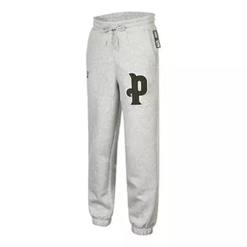 Брюки team sweatpants 'grey' Puma, серый