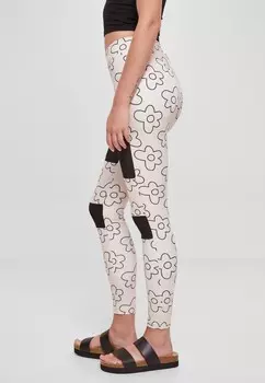 Брюки TECH AOP, Leggingek Urban Classics, бежевый