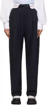 Брюки темно-синего цвета Edinburgh Charles Jeffrey LOVERBOY, Navy fabric salad