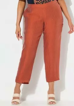 Брюки TEXTURED COMFORT WAIST Ulla Popken, коричневый