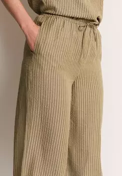 Брюки TEXTURED STRIPE WIDE LEG Next, зеленый