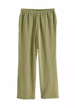 Брюки TEXTURED STRIPE WIDE Next, цвет Mottled Green