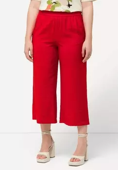 Брюки TEXTURED WIDE LEG ELASTIC WAIST CULOTTES Ulla Popken, коралл