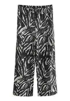 Брюки TEXTURED WIDE REGULAR FIT Next, черный