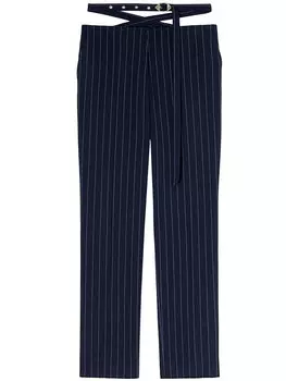 Брюки The Attico Pinstriped, синий