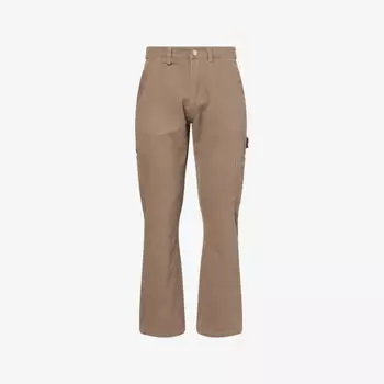 Брюки The Couture Club из хлопка свободного кроя с заклёпками, белый