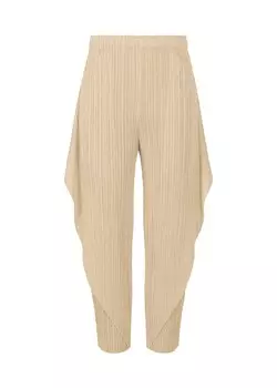 Брюки thicker bottoms 1 Pleats Please Issey Miyake, бежевый