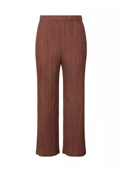 Брюки thicker bottoms 2 Pleats Please Issey Miyake, коричневый