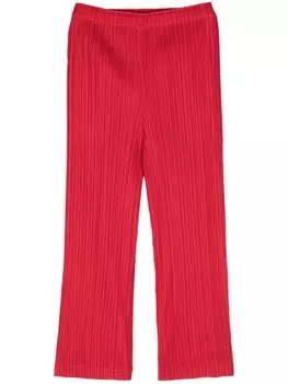 Брюки Thicker прямого кроя со складками Pleats Please Issey Miyake, красный