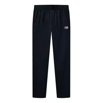 Брюки thin and light breathable straight knit sports pants blue Fila, синий