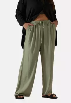 Брюки TIE FRONT Yours Clothing, светло-зеленый