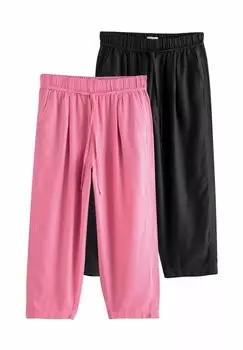 Брюки TIE WAIST BARREL LEG 2 PACK Next, черный