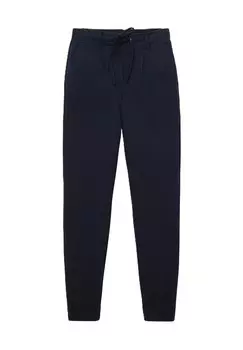 Брюки тканевые, эластичный пояс с кулиской, женские TOM TAILOR, цвет 10360 Real Navy B