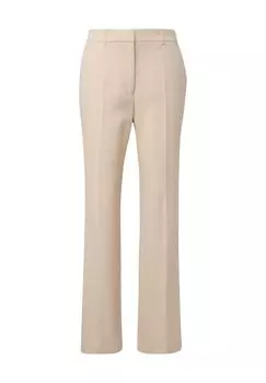 Брюки тканевые, прямого кроя, с прижатыми складками, женские s.Oliver BLACK LABEL, цвет Brown Reg