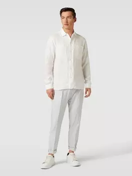 Брюки тканевые со складками модель «ИЮЛЬ» Cinque, синий