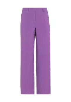 Брюки тканевые, содержание льняное, шлевки для ремня, женские Manguun Collection, цвет Dewberry