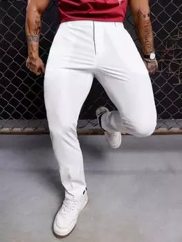 Брюки тканые Manfinity Homme мужские, белый